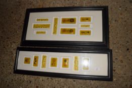 TWO FRAMED DECORATIVE GLASS SELECTIONS