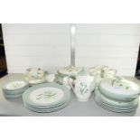 TEA SET AND PART DINNER SERVICE BY COPELAND SPODE IN THE SOFT WHISPERS PATTERN COMPRISING CUPS,