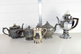 PEWTER TEA SET ETC