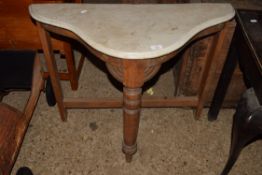 MARBLE TOP WASH STAND, WIDTH APPROX 84CM MAX