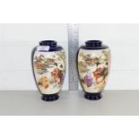 PAIR OF JAPANESE SATSUMA STYLE VASES