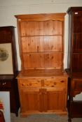 WAXED PINE NARROW DRESSER, WIDTH APPROX 90CM