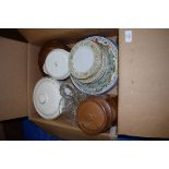 BOX CONTAINING CERAMICS AND GLASS