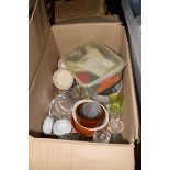 BOX OF KITCHEN WARES ETC