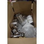 BOX OF KITCHEN WARES ETC