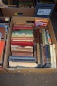 BOX CONTAINING VARIOUS VINTAGE BOOKS