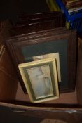 BOX OF FRAMED PICTURES