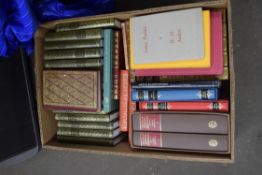 BOX CONTAINING FOLIO SOCIETY BOOKS ETC, SAMUEL JOHNSON, ANTHONY TROLLOPE ETC