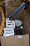 BOX CONTAINING KITCHEN CROCKERY INC PUB WATER JUG ETC