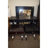 FAUX LEATHER EFFECT DRESSING TABLE SET