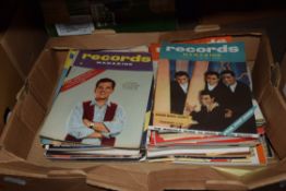 BOX OF QTY OF RECORDS MAGAZINE