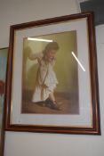 LARGE FRAMED PRINT OF A CHILD