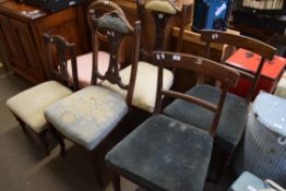 SIX VARIOUS UPHOLSTERED CHAIRS