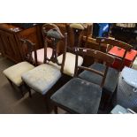 SIX VARIOUS UPHOLSTERED CHAIRS