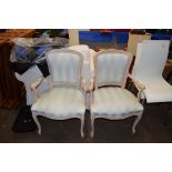 PAIR OF 19TH CENTURY STYLE BEDROOM CHAIRS