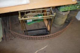 TWO VINTAGE BRASS STICK STANDS