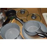 QTY OF SAUCEPANS, KITCHEN WARES