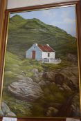 SMALL FRAMED OIL BEARING SIGNATURE K W HASTINGS, HIGHLAND SCENE