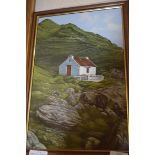 SMALL FRAMED OIL BEARING SIGNATURE K W HASTINGS, HIGHLAND SCENE