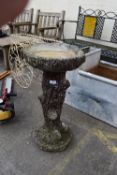 COMPOSITE BIRD BATH, HEIGHT 68CM