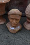 TERRACOTTA GARDEN STATUE, HEIGHT APPROX 38CM