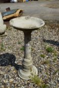 DECORATIVE COMPOSITE BIRD BATH, HEIGHT 67CM