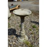 DECORATIVE COMPOSITE BIRD BATH, HEIGHT 67CM