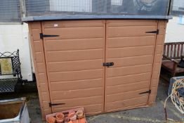 PLASTIC GARDEN STORAGE SHED, WIDTH 200CM, HEIGHT 150CM