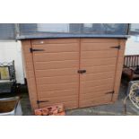 PLASTIC GARDEN STORAGE SHED, WIDTH 200CM, HEIGHT 150CM