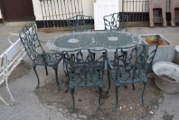 Aluminium Garden set Table with 5 Chairs