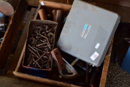 BOX OF TOOLS, DOUBLE LAP FLARING TOOL ETC