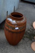 METAL DECORATIVE PLANT POT, HEIGHT APPROX 55CM