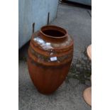 METAL DECORATIVE PLANT POT, HEIGHT APPROX 55CM