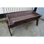 TIMBER PLANT TROUGH, WIDTH APPROX 135CM, HEIGHT 64CM