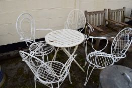 FOUR-SEATER METAL GARDEN SET