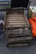 THREE APPLE CRATES