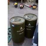 PAIR OF OIL DRUMS