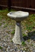 COMPOSITE BIRD BATH, HEIGHT 60CM