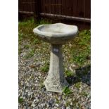 COMPOSITE BIRD BATH, HEIGHT 60CM