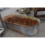 GALVANISED PLANTER, LENGTH 136CM