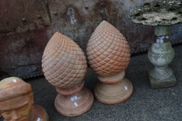 PAIR OF TERRACOTTA GARDEN STATUES, HEIGHT 50CM