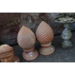 PAIR OF TERRACOTTA GARDEN STATUES, HEIGHT 50CM