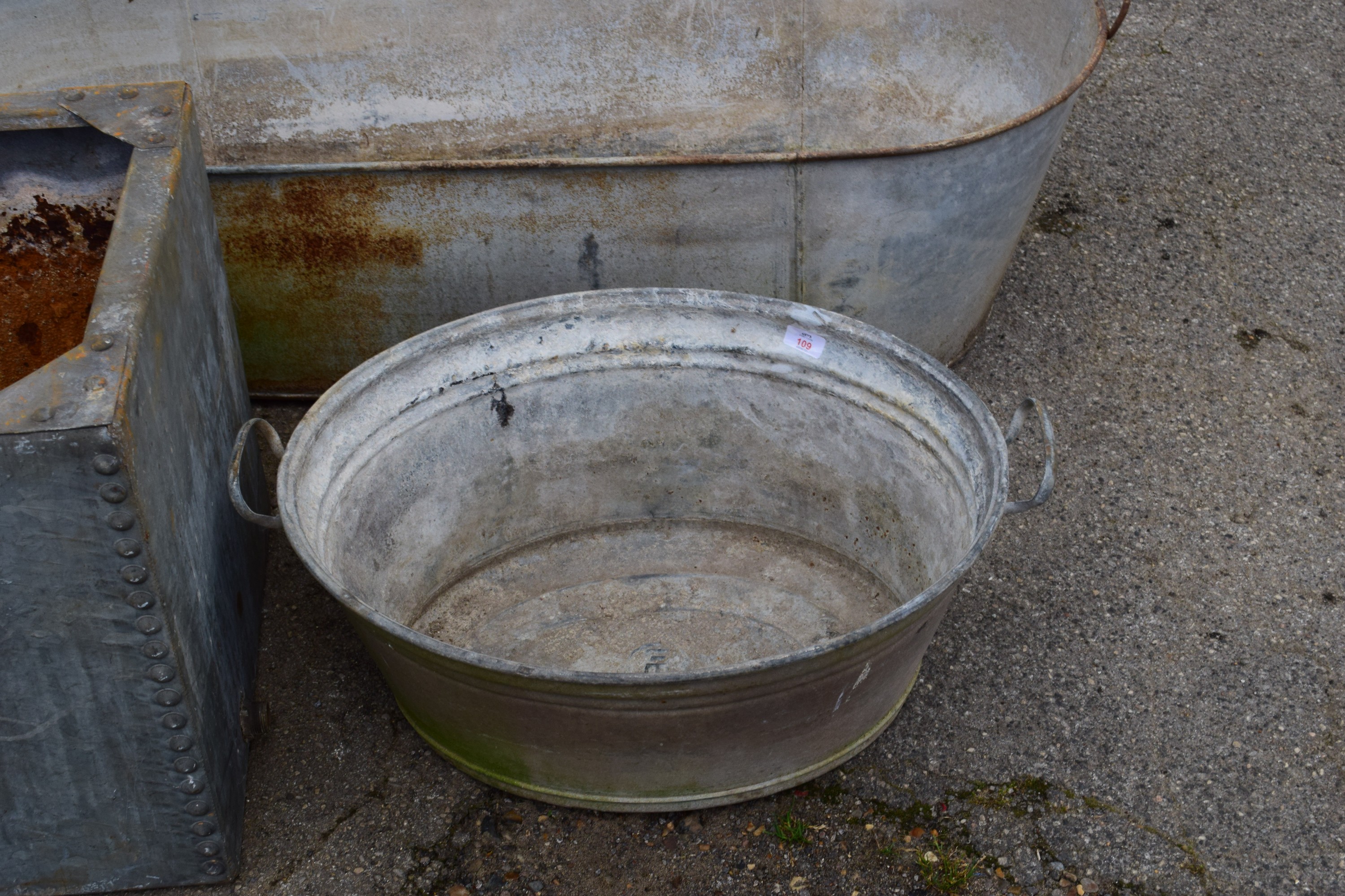 SMALL TIN BATH, WIDTH 60CM