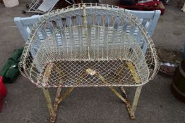 UNUSUAL METAL GARDEN BENCH, WIDTH APPROX 120CM