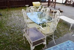 SIX-SEATER METAL GARDEN FURNITURE SET