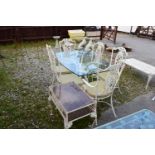 SIX-SEATER METAL GARDEN FURNITURE SET