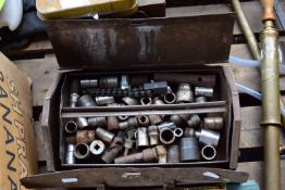 METAL TOOL CHEST TO INCLUDE SOCKETS AND SPANNERS