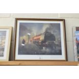 Framed pair of railway interest prints