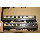 Four unboxed 00 gauge Hornby Pullman coaches to include Ansonia and a second class carriage