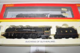 Boxed Hornby 00 gauge R3014 LMS 4-6-2 Princess Coronation class "Duchess of Sutherland" locomotive